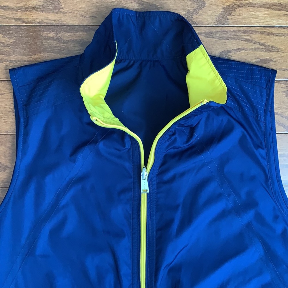 Vintage Lauren Ralph Lauren Reversible Color Block Zip Up Vest 90s Sporty large - Picture 4 of 14